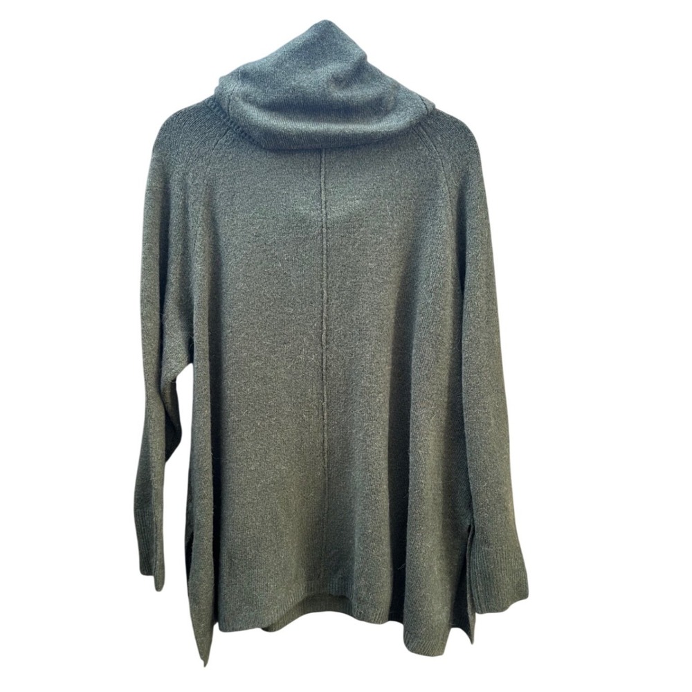 Jessica Simpson Women 2X Olive Green Cowl Neck Tunic Sweater Raglan Sleeve Knit - Picture 2 of 4